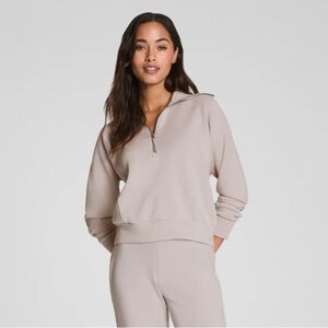 NWOT Spanx Air Essentials Half Zip Sweatshirt Top